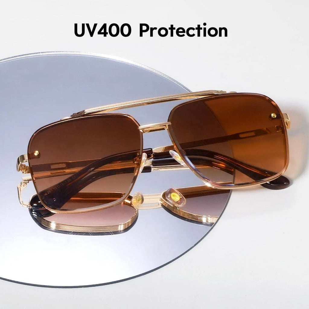 Retro Gradient Sunglasses with UV400 Protection - ALPINE WEAR