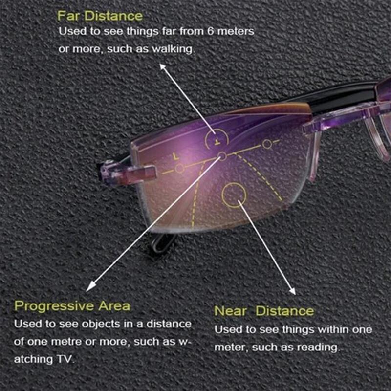 Sapphire High Hardness Anti Blue Light Intelligent Dual Focus Reading Glasses - ALPINE WEAR