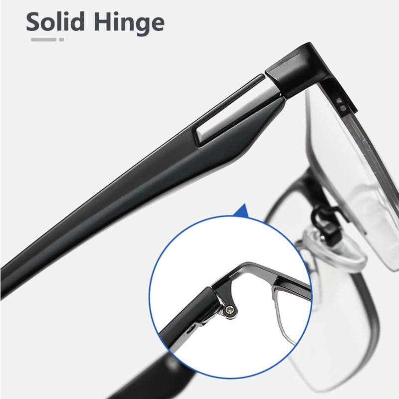 Titanium Multi - focus Reading Glasses Photochromic Progressive Double Light Anti - blue Light - ALPINE WEAR