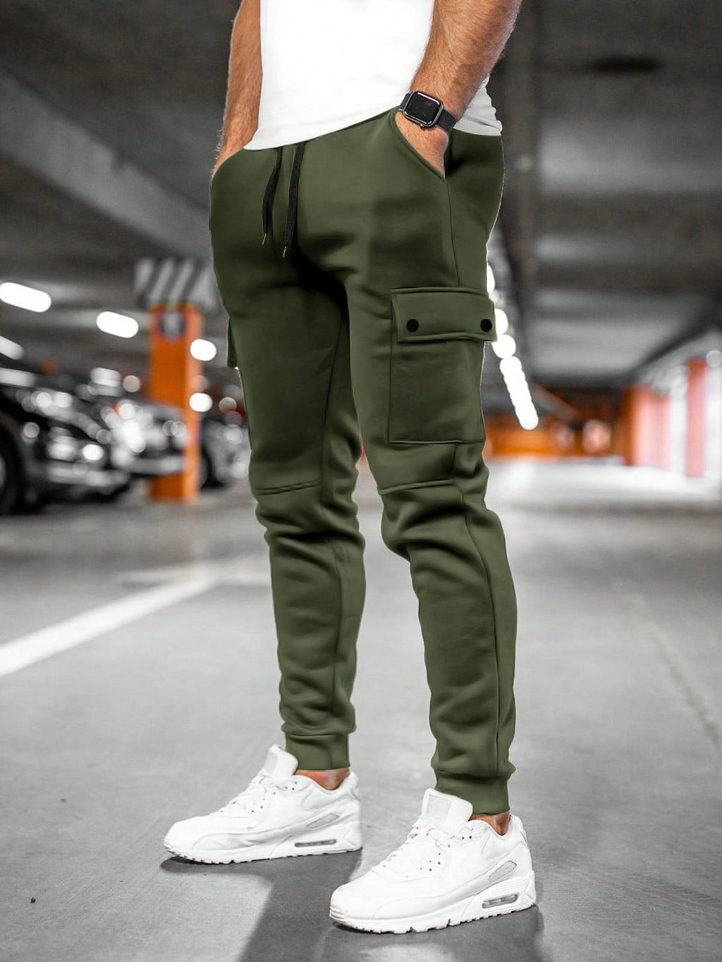 Herren Slim Fit Cargo-Jogger - Schmal Zulaufend & Kordelzug
