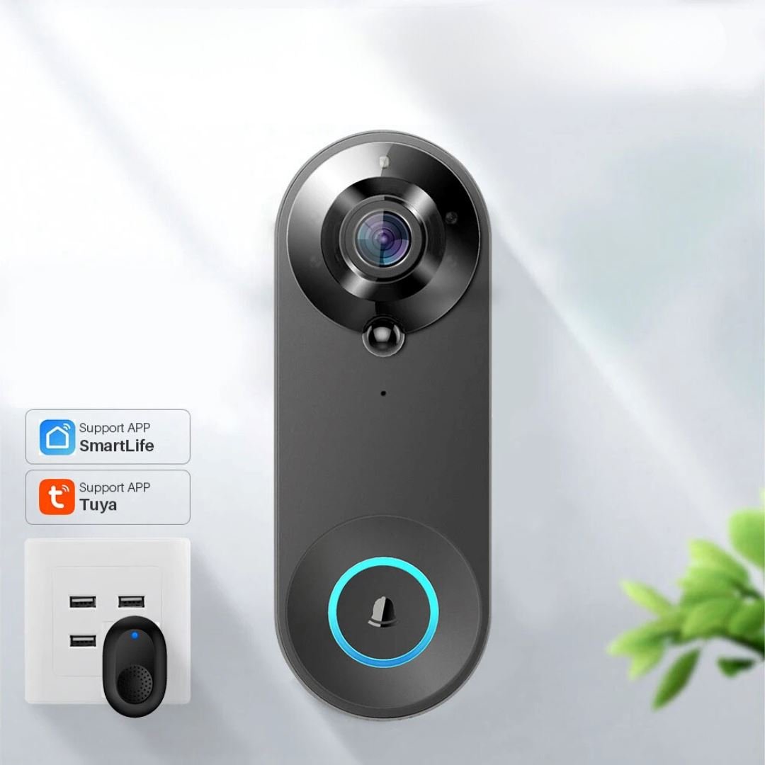 Wi - Fi Smart Doorbell with Night Vision and Intercom - ALPINE WEAR