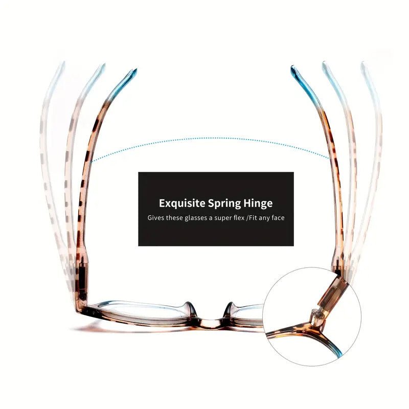 Women's Sexy Leopard Print Anti - Blue Light Gradient Reading Glasses - ALPINE WEAR